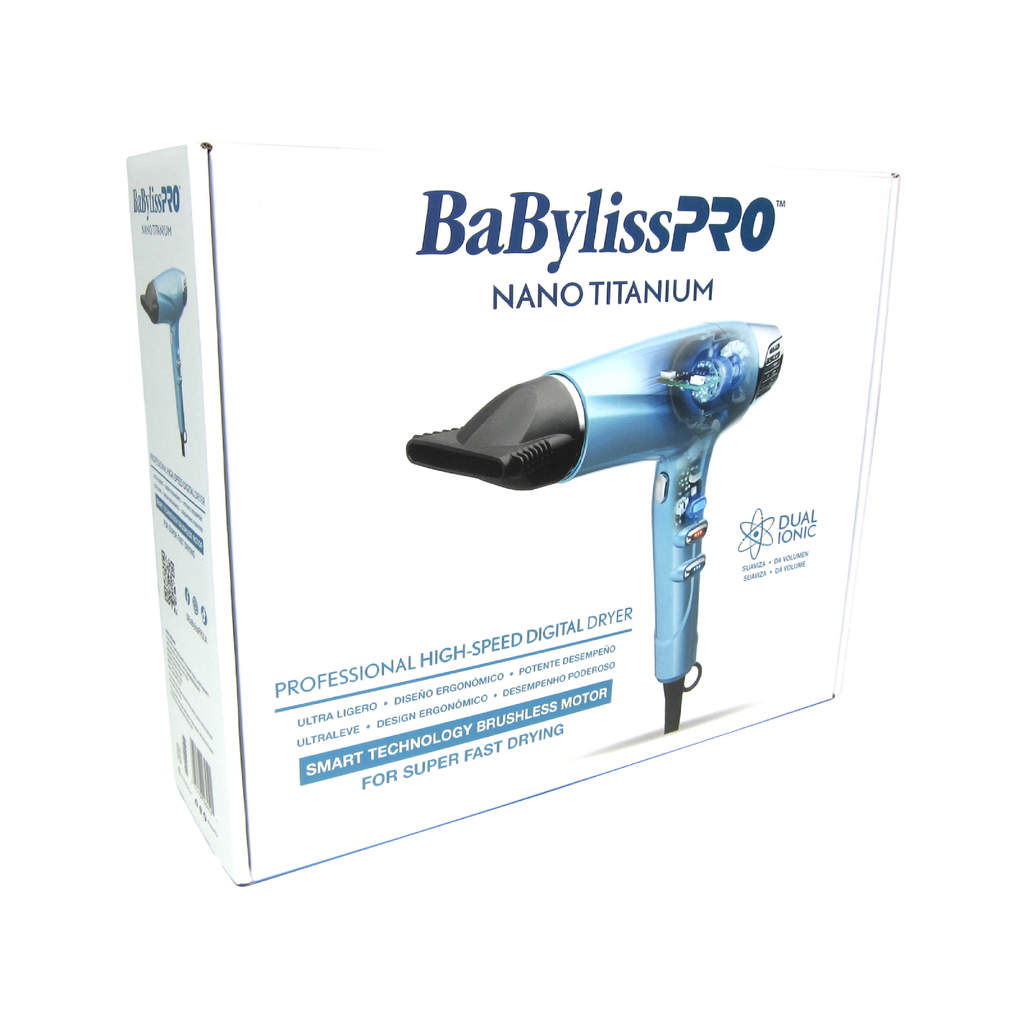 Nano Titanium Secador profesional BaBylissPRO Con Tecnología Ionica Doble de 1875 Watts