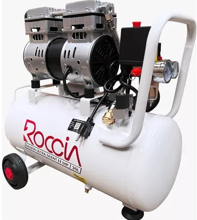 [H114] Compresor De Aire Libre De Aceite 30l Ultra Silent Roccia